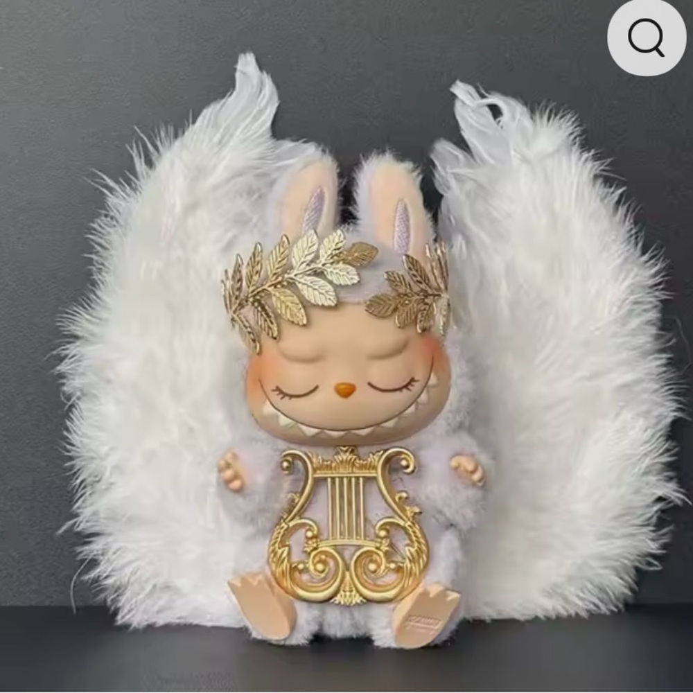 Labubu Angel Costume with Gold Harp